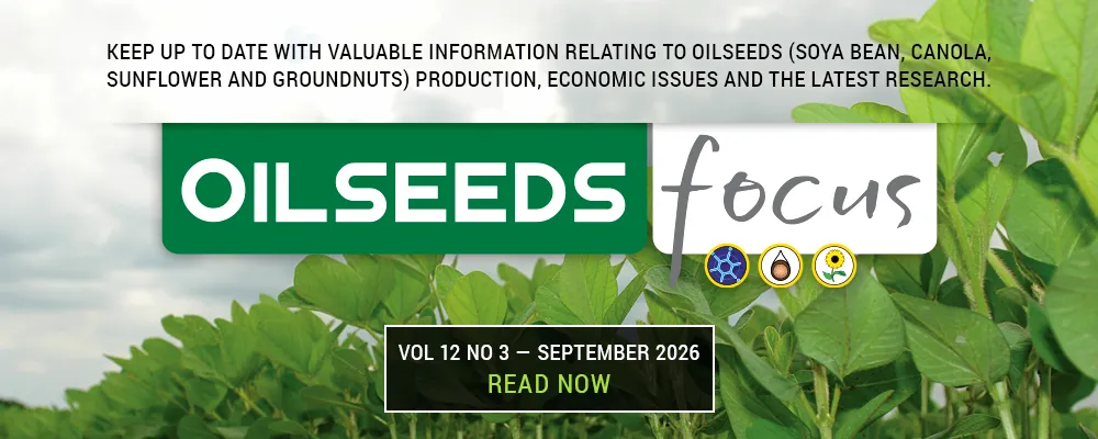 Soybean field with Oilseeds Focus magazine link